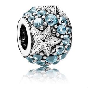 Pandora Sterling Silver 925 & Frosty Mint Oceanic Starfish Charm